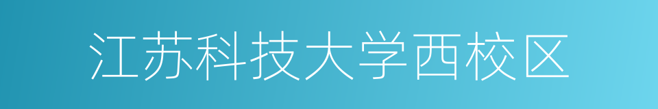 江苏科技大学西校区的同义词