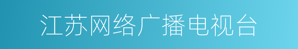 江苏网络广播电视台的同义词