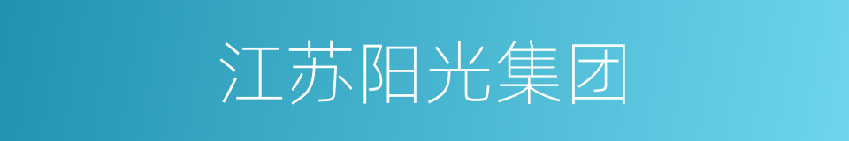 江苏阳光集团的同义词