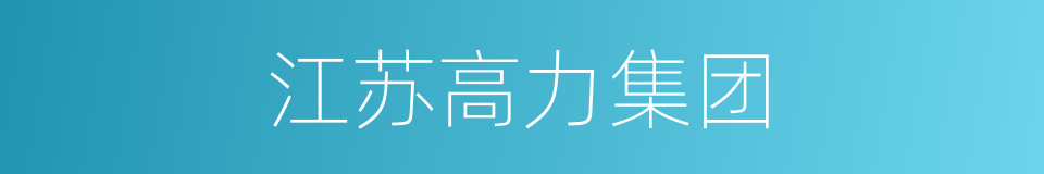 江苏高力集团的同义词