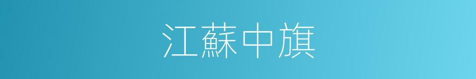 江蘇中旗的同義詞