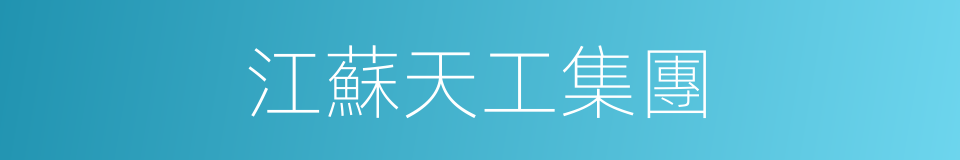 江蘇天工集團的同義詞