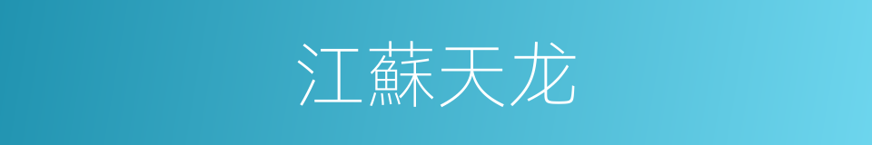 江蘇天龙的同義詞