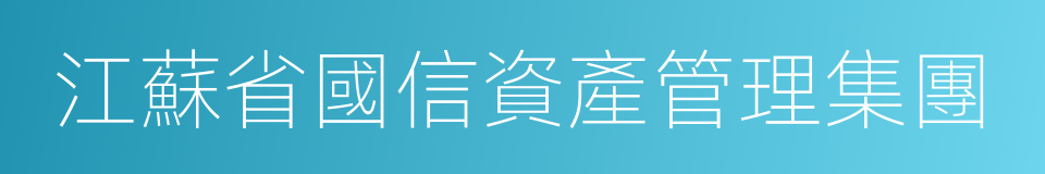 江蘇省國信資產管理集團的同義詞