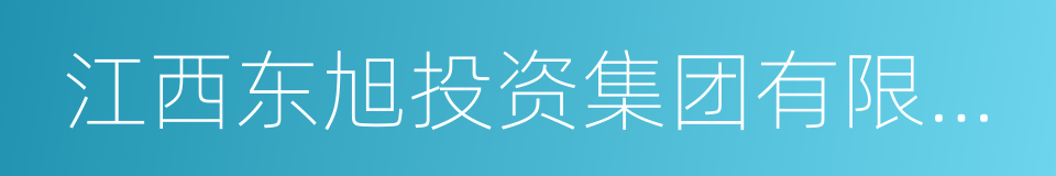 江西东旭投资集团有限公司的同义词