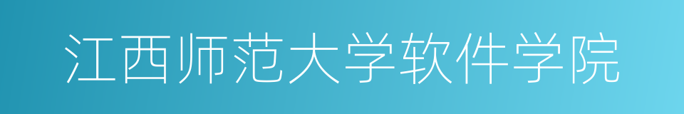 江西师范大学软件学院的同义词