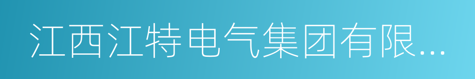 江西江特电气集团有限公司的同义词