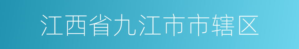 江西省九江市市辖区的同义词