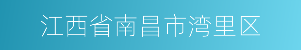 江西省南昌市湾里区的同义词