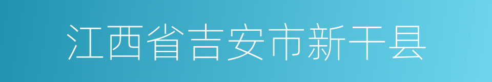 江西省吉安市新干县的同义词