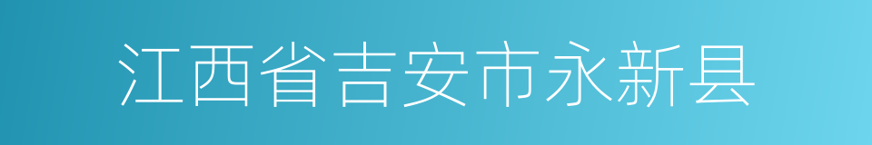 江西省吉安市永新县的同义词