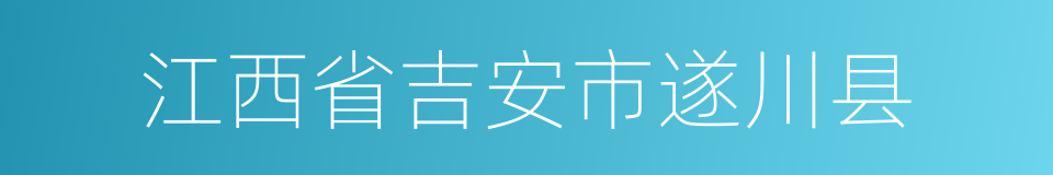 江西省吉安市遂川县的同义词