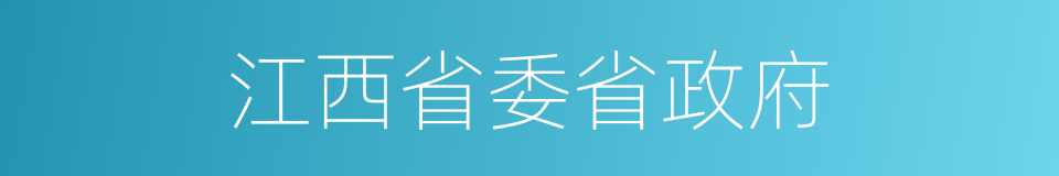 江西省委省政府的同义词