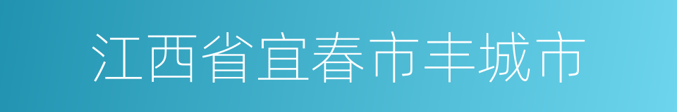 江西省宜春市丰城市的同义词