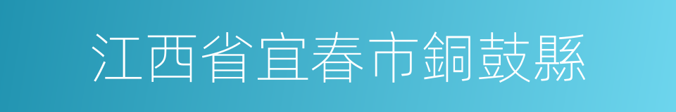 江西省宜春市銅鼓縣的同義詞