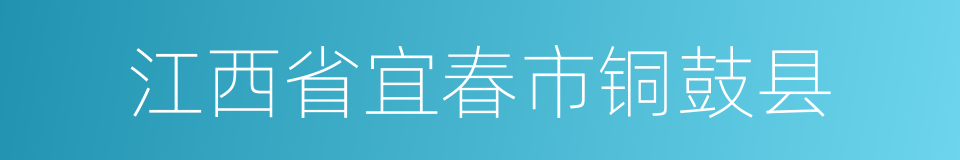 江西省宜春市铜鼓县的同义词