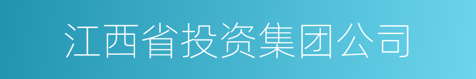 江西省投资集团公司的同义词