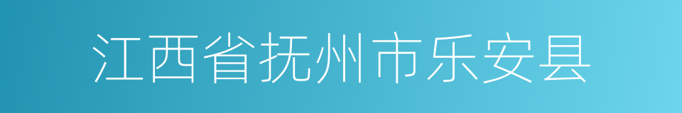 江西省抚州市乐安县的同义词