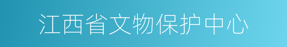 江西省文物保护中心的意思