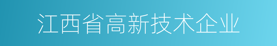 江西省高新技术企业的同义词