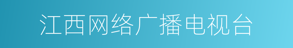 江西网络广播电视台的意思