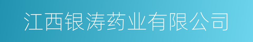 江西银涛药业有限公司的同义词