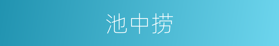 池中捞的同义词