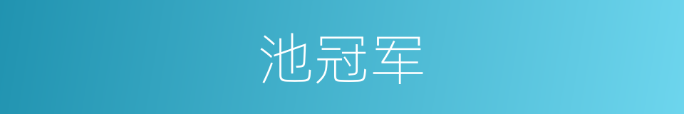 池冠军的同义词