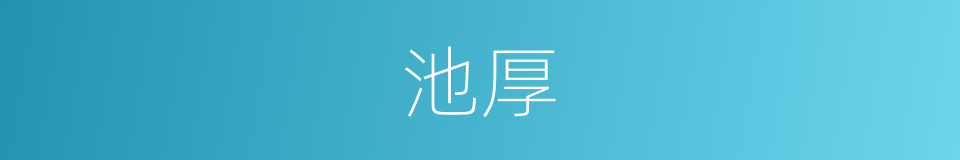 池厚的同义词