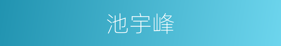 池宇峰的同义词