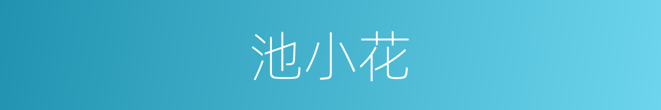 池小花的同义词