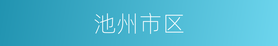 池州市区的同义词