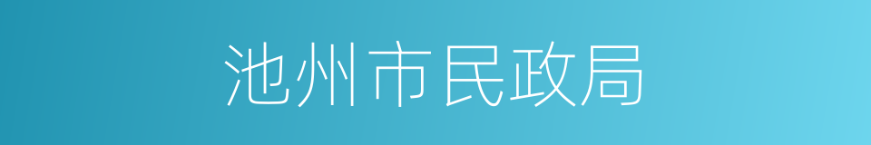 池州市民政局的同义词