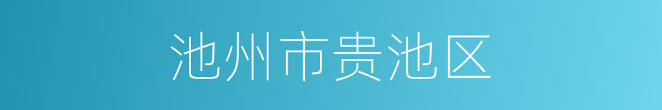 池州市贵池区的同义词