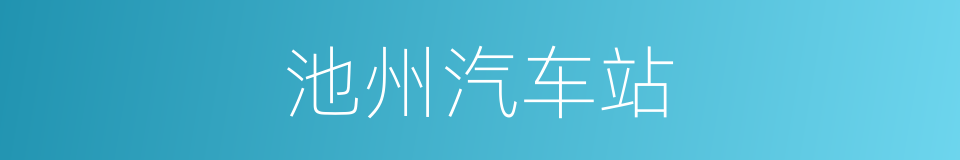 池州汽车站的同义词