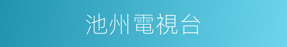 池州電視台的同義詞