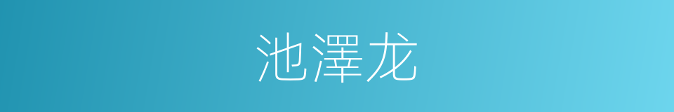 池澤龙的同義詞