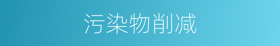 污染物削减的同义词
