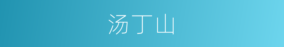 汤丁山的同义词