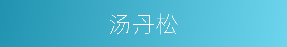 汤丹松的同义词