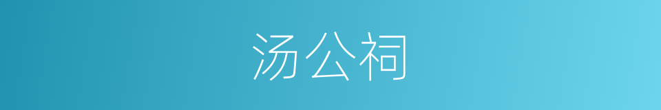 汤公祠的同义词