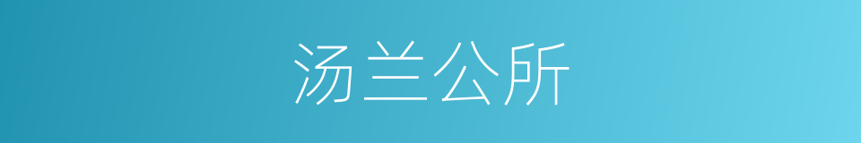汤兰公所的同义词