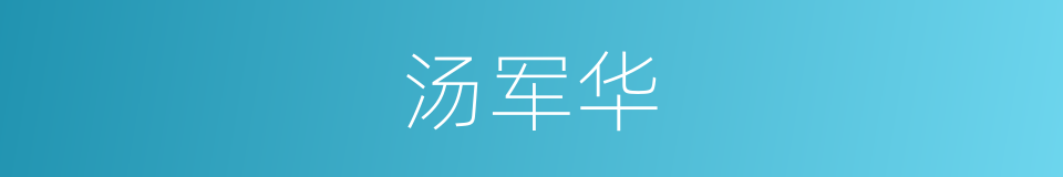汤军华的同义词