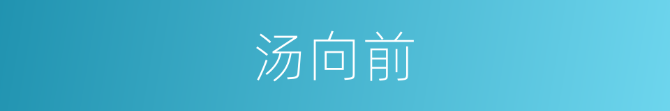 汤向前的同义词