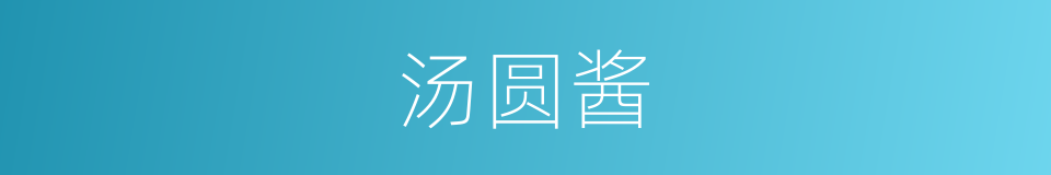汤圆酱的同义词