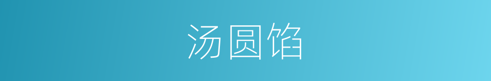 汤圆馅的同义词