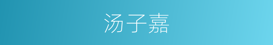 汤子嘉的同义词