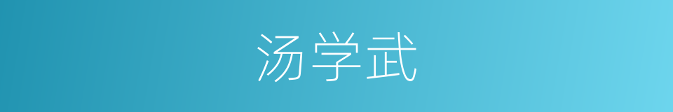 汤学武的同义词