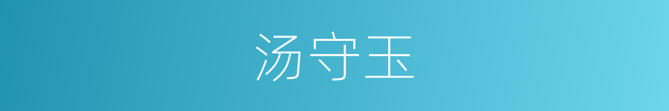 汤守玉的同义词
