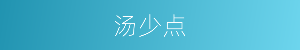 汤少点的同义词